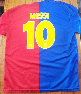 Lionel Messi 10 FCB Barcelona Sz L UNICEF Soccer Jersey