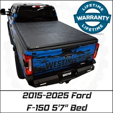 Westin Soft Roll Up Tonneau Cover Fits 2015-2025 Ford F-150 5.7ft Bed
