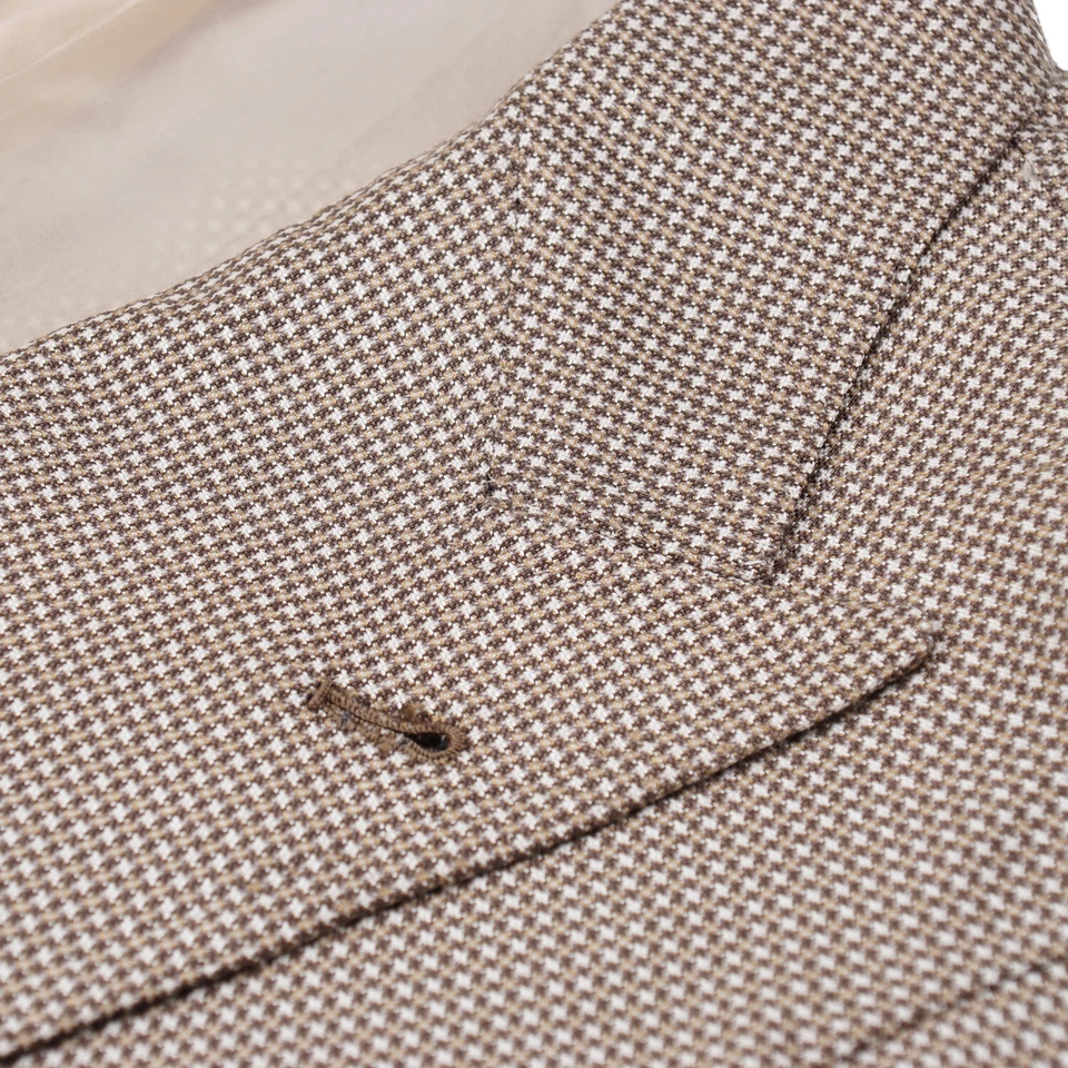 Abrigo deportivo Orazio Luciano ajustado a cuadros pata de gallo lana-seda 40L (UE 50L) Foto 3 de 4