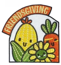 Girl Boy Cub FRIENDSGIVING Dinner Meal Thanksgiving Fun Patches Badge SCOUT cook