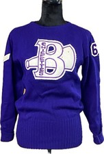 Vintage 1950s Purple University Cardigan Sweater Chiefettes Cheerleader M W4