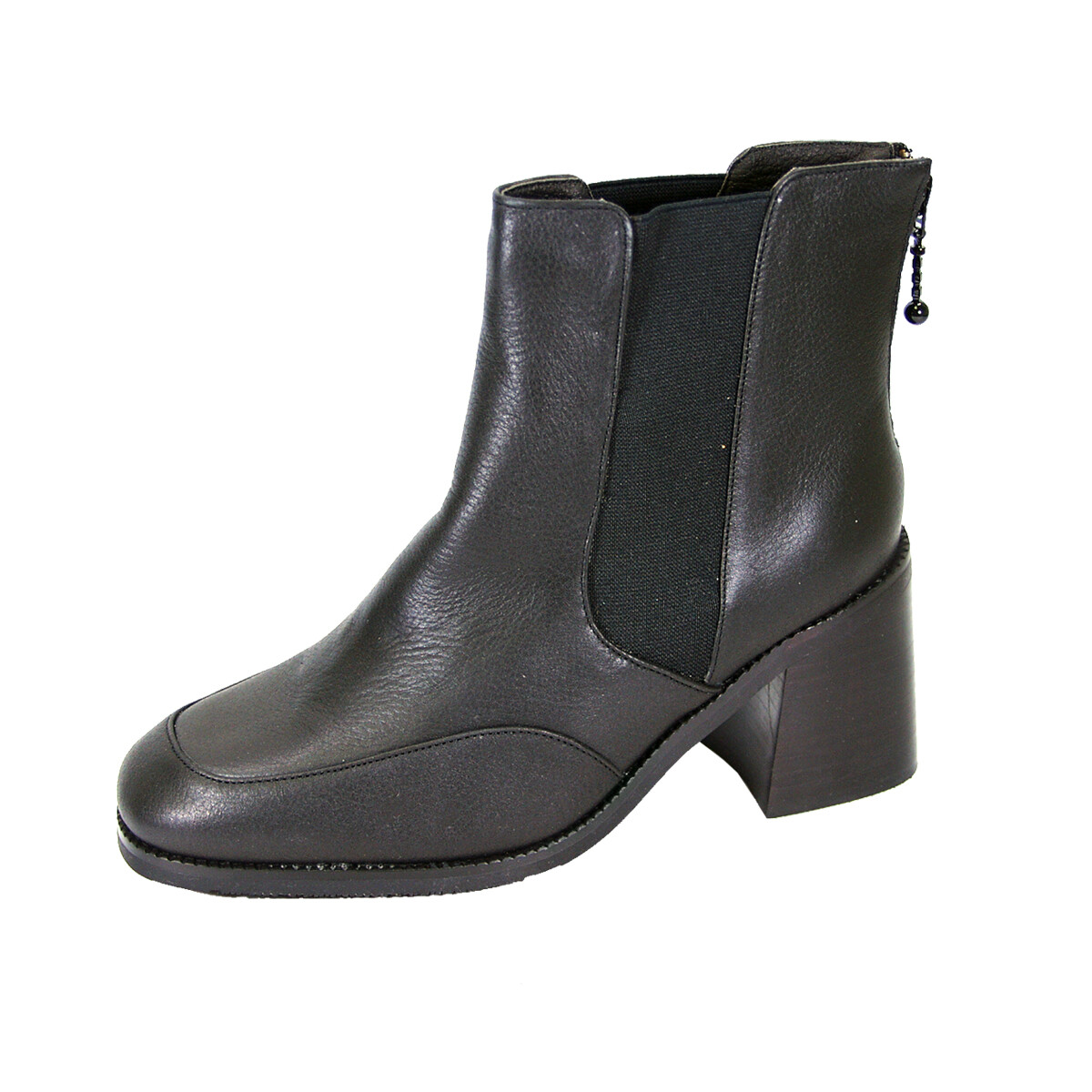 PEERAGE Cheyenne Women's Wide Width Casual Dress Leather Ankle Boots Black / 6 E
