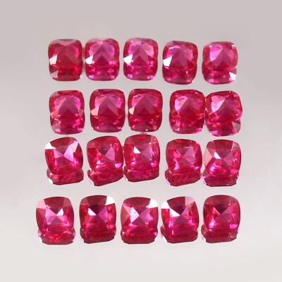 AAA 5x5 MM Schön Qualität Natürlich Burma Rubin Lose Kissen Edelstein Schnitt