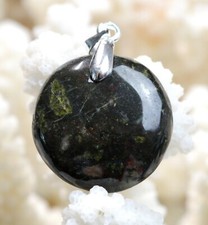 Rubis / schiste 25 carats - pendentif cabochon pierre naturelle - Inde/ AY75