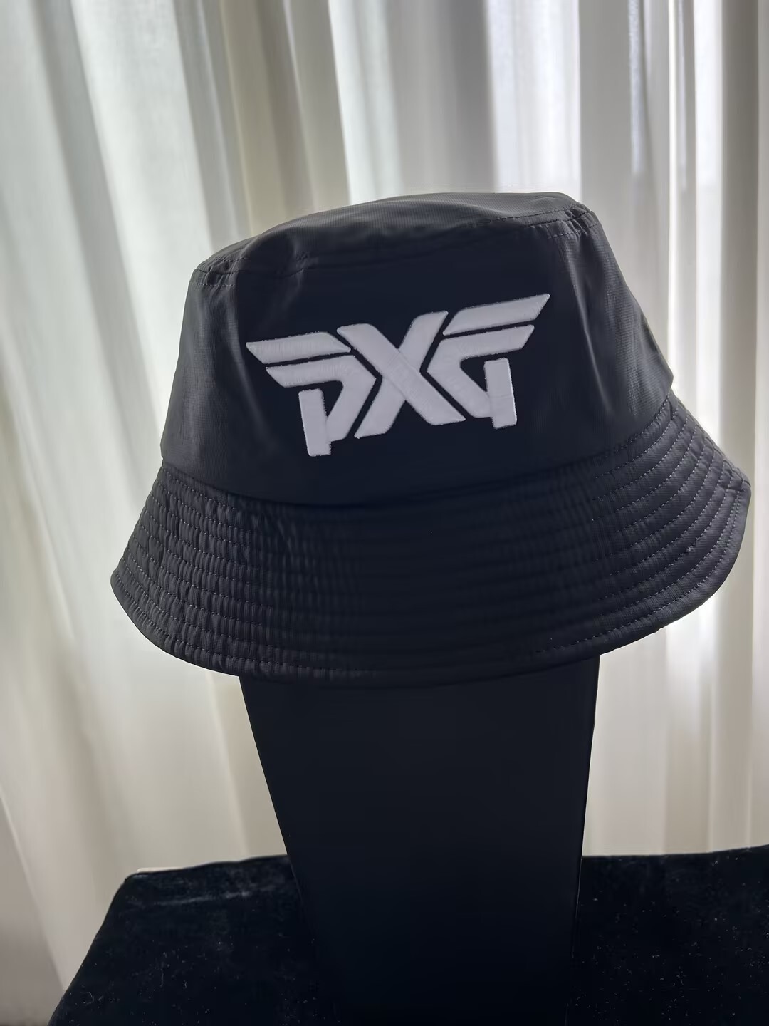New PXG Bucket Hat Golf Tour Stretch UV Wide Brim Golf Hat White/Black
