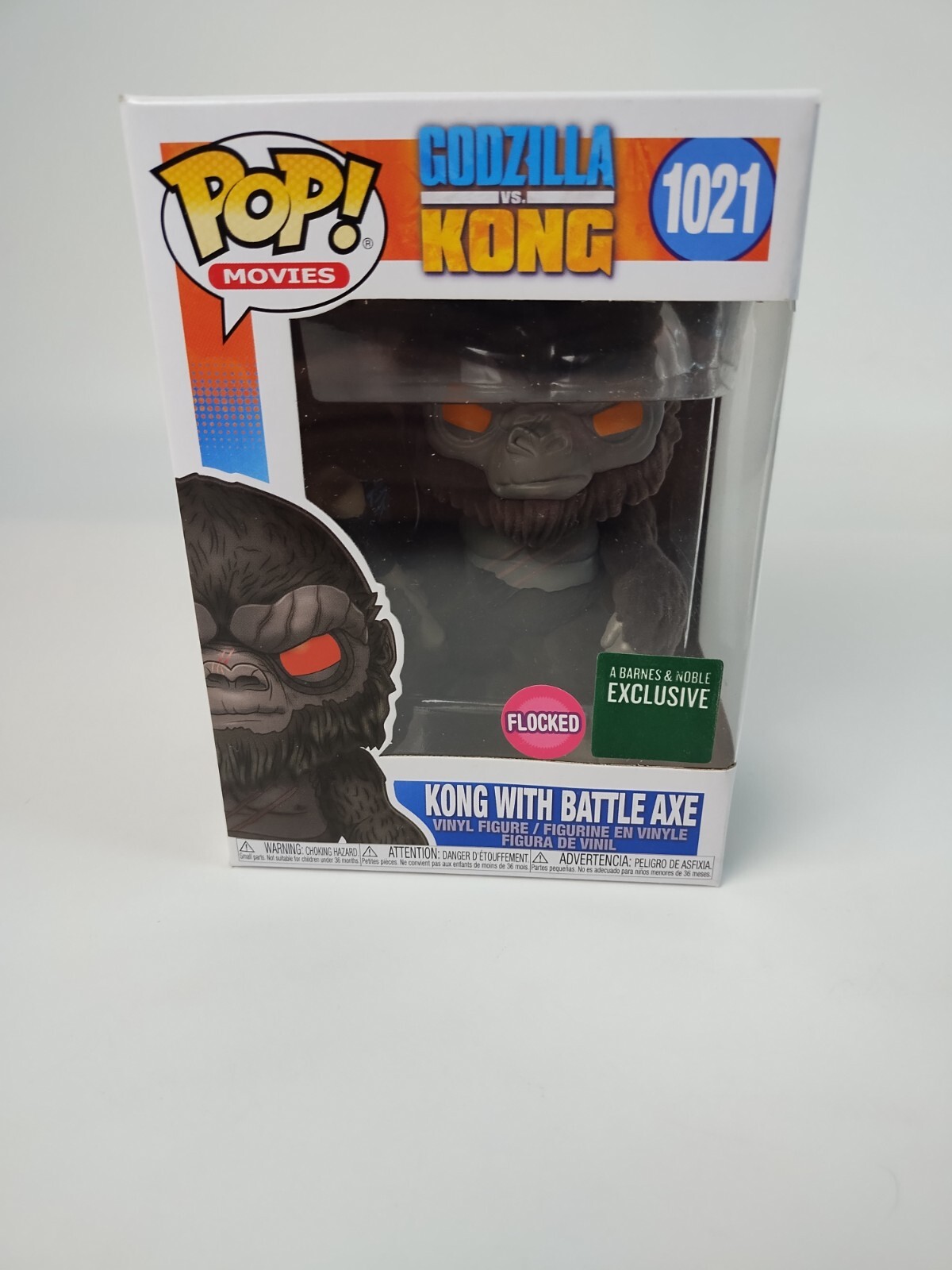 Funko Pop! Películas: Godzilla Vs Kong Flocked Kong #1021 Exclusivo De Barnes &Amp; Noble