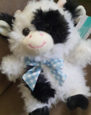 NWT New Happy Easter Black White Cow 8  Plush Walmart WAY To Celebrate Sheep
