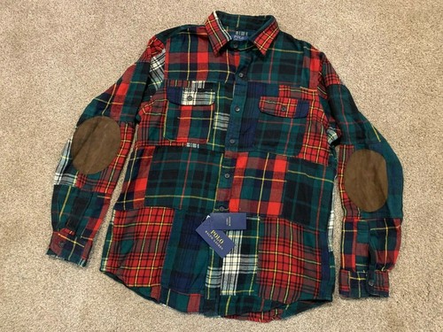 POLO RALPH LAUREN PLAID FLANNEL ELBOW 