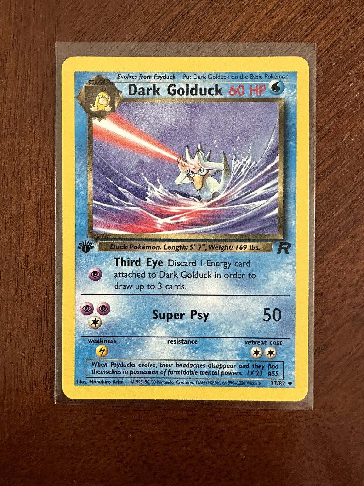 DARK GOLDUCK Pokemon Card - WOTC - 1st Edition - Team Rocket - 37/82 - NM