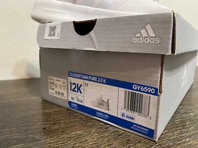 adidas Cloud Foam-Pure Running Shoe White Silver Metallic