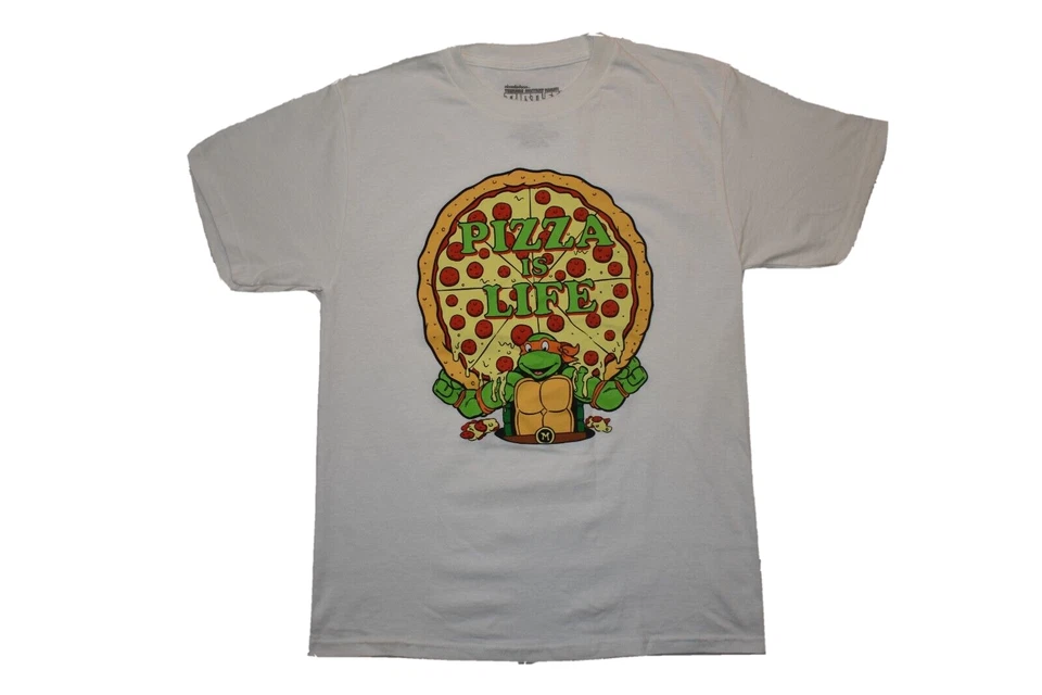 Teenage Mutant Ninja Turtles Youth Boys Pizza Is Life Funny Shirt New L - Image 3 of 4