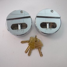 2 Pack Stainless Steel Hidden Shackle Trailer Padlocks W/Keys Keyed Differently