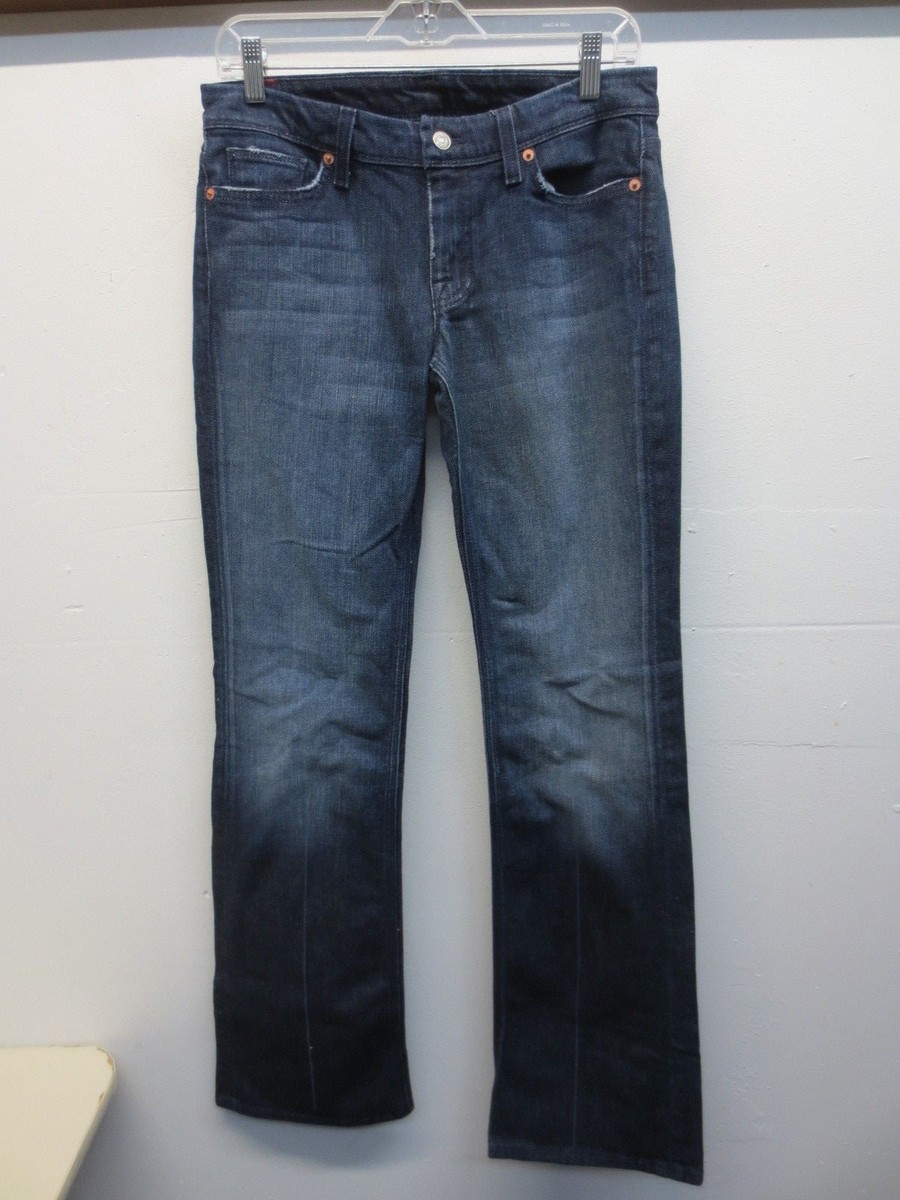 Jean Femme 7 For All Mankind FLYNT BootCut - Taille 29x27, Délavé Moyen, 100% Coton - Occasion Très Bon État