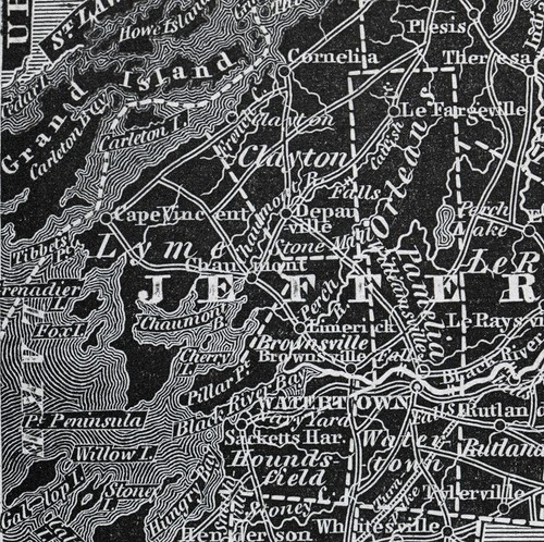 1836 Gordon Map Jefferson County NY Watertown Depauville Adams Sackets Harbor - Picture 2 of 3