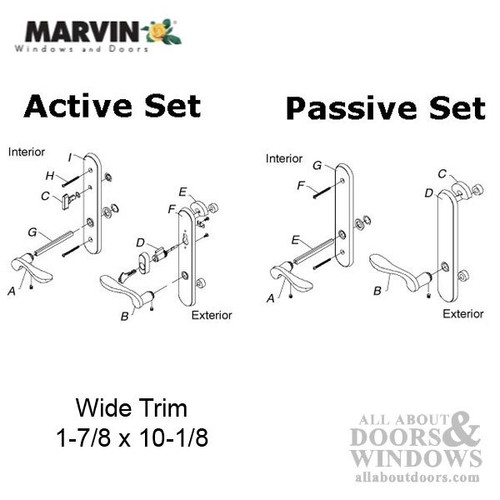Marvin Entry Door Handle Keyed With Thumbturn White Active Keyed Marvin Handle - Picture 4 of 4