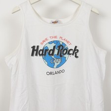Vintage Hard Rock Cafe Orlando Tank Top T shirt Size XL Made in USA Save Planet