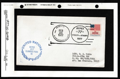 US 1977 BEPEX Elmond Park NJ - Sports on stamps cover - Picture 3 of 3