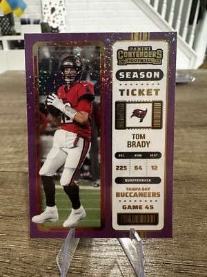 Tom Brady 2022 Panini Contenders Season Ticket - Purple Stardust - SSP  