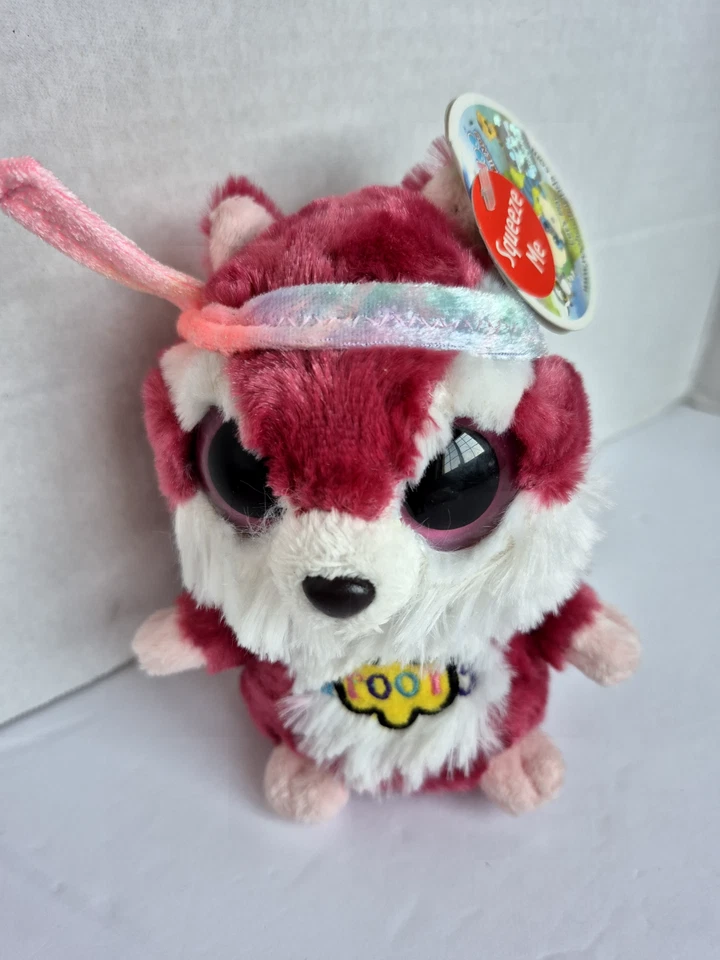 3 Yoohoo & Friends Plush Groovy Squirrel Lesser Panda Peace Lemur WORKS Lot - Image 4 of 4