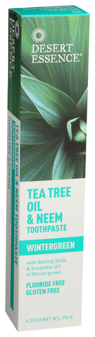 Натуральное масло Чайного дерева Desert Essence и зубная паста Neem Wintergreen по 1 штуке на 6 штук.