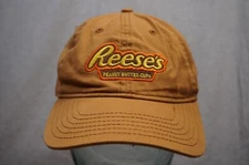 Reeses Peanut Butter Cup Brown Orange Logo Baseball Hat Cap Strapback Buckle Dad