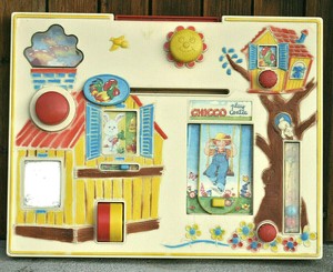Tableau D Activite Bebe Ancien Vintage Jeux Jouet Marque Chicco Ferme Jardin Ebay