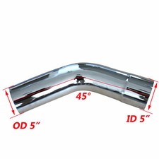 Bozz 5 Id Od 12 Arm Length Chrome 45 Degree Exhaust Elbow