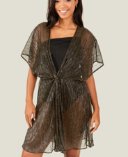 Accessorize London Shimmer Kaftan Black, S