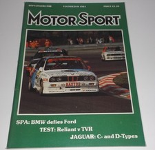 Motor Sport September 1988 Magazine Bmw Defies Ford