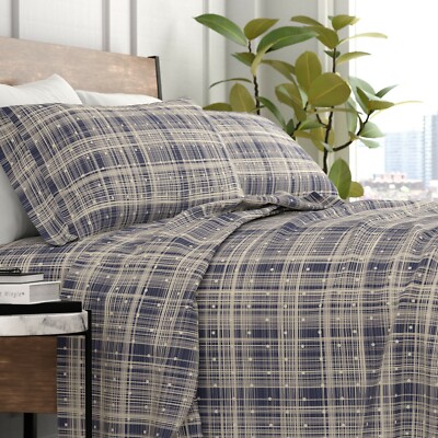 Kaycie Gray Fashion Collection 4 Piece Ultra Soft Polka Dot Bed Sheet Set