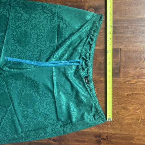 Nwt NATORI Pajamas PJ’S Set Floral Mandarin Collar Top Pants Emerald Green XL - Picture 17 of 21