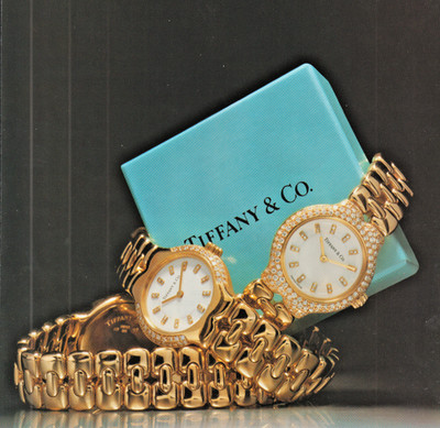 1989 Tiffany & Co. Print Ad 9''x11'' Tesoro Watch Collection 18K Gold