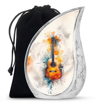 Guitar Harmony Cremation Urns for Ashes Adult Mom, Decorative Urn (10 Inch)