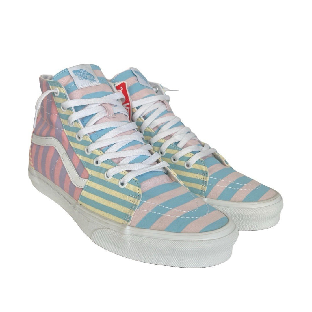 Vans Old Skool Sneakers Kids 13 Checkered Rainbow Canvas Low