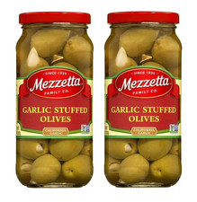 Mezzetta Garlic Stuffed Olives, 10 oz Dr. Wt. Jar PACK OF 2