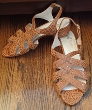 V. Lanvin Paris-Strappy Sandal-Animal Print-Made In MX Sz 24cm US 6-7 NOS