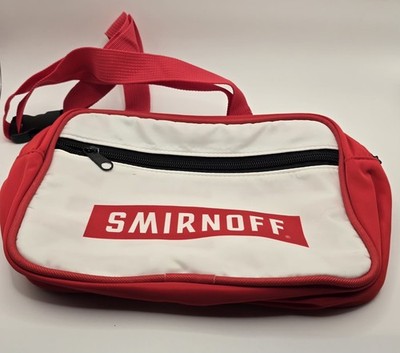 Smirnoff Red/White/Black Zippered Shoulder Bag w/ Adjustable Strap Distillery