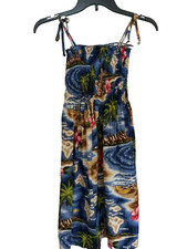 Vintage? Puanani  Smocked Midi Dress Size S Beach 100% Cotton  Made in Hawaii