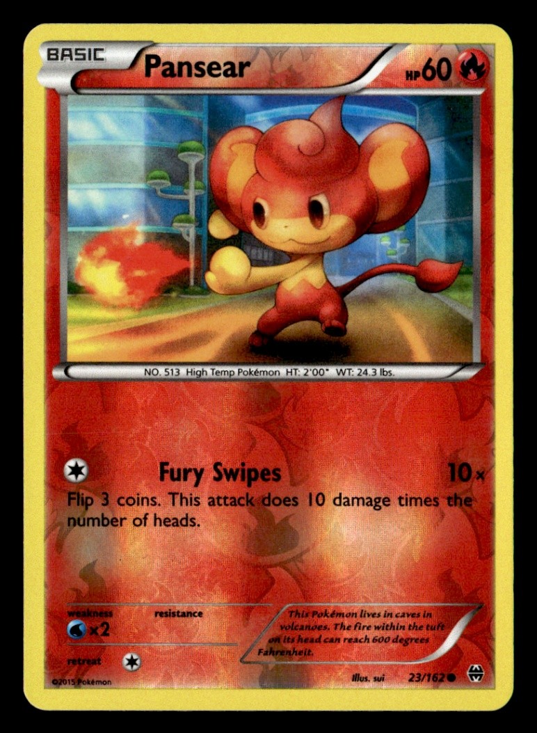 Pansear Common Reverse Holo XY - BREAKthrough 23/162 LP Pokémon TCG