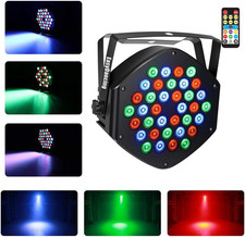 Par Lighting for Stage, 36X1W LED RGB 7 Channel with Remote for DJ KTV Disco Par