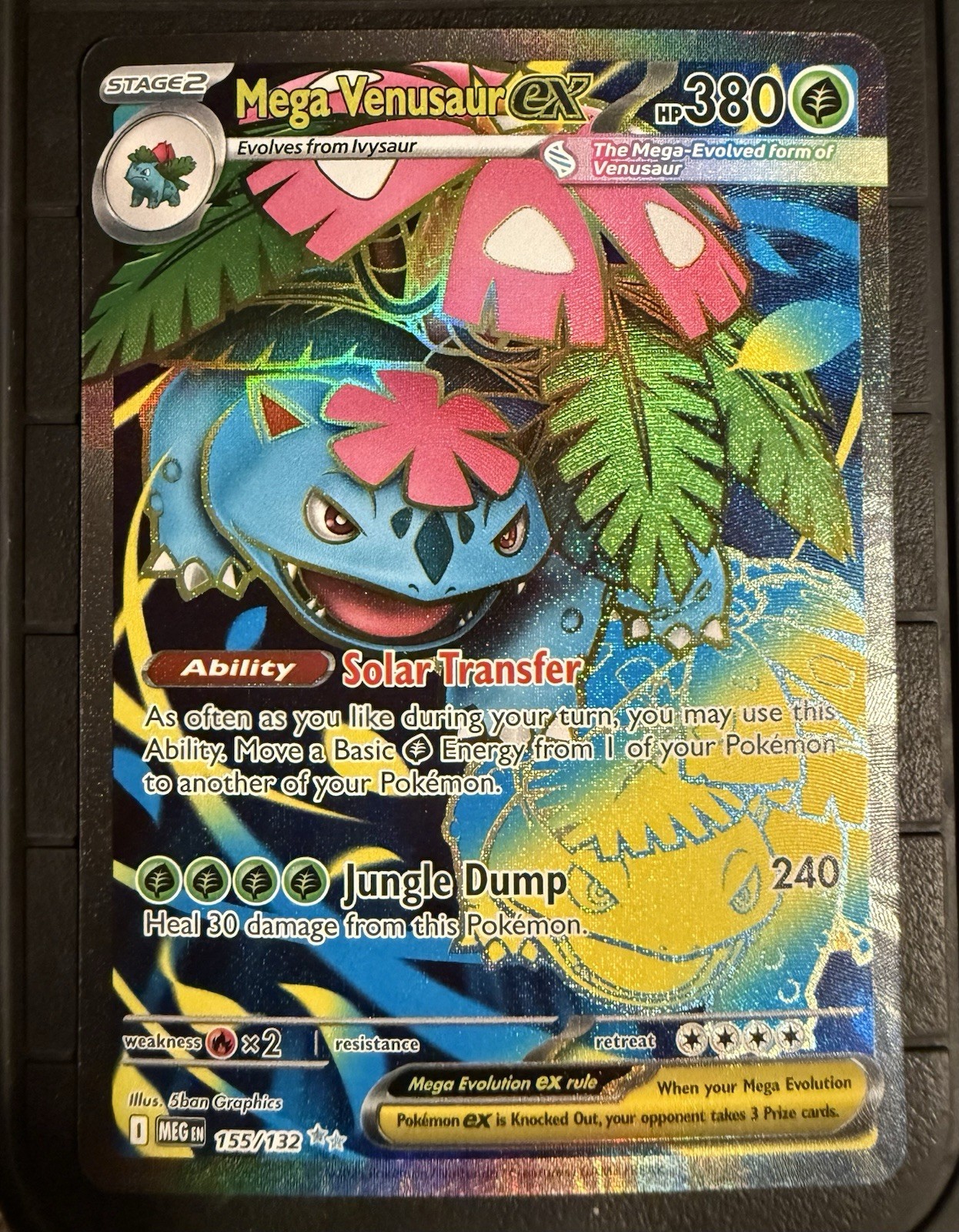 Pokémon TCG Mega Venusaur EX Holo Ultra Rare Card 155/132 Me01: Mega Evolution