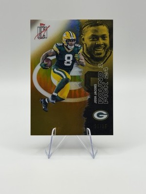 2025 Topps Signature Class Josh Jacobs Gold Veteran Class Refractor /35 Packers