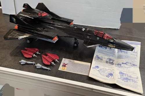 1986 GI JOE COBRA NIGHT RAVEN S3P JET VEHICLE COMPLETE FILE CARD *NO FIGURE NIC