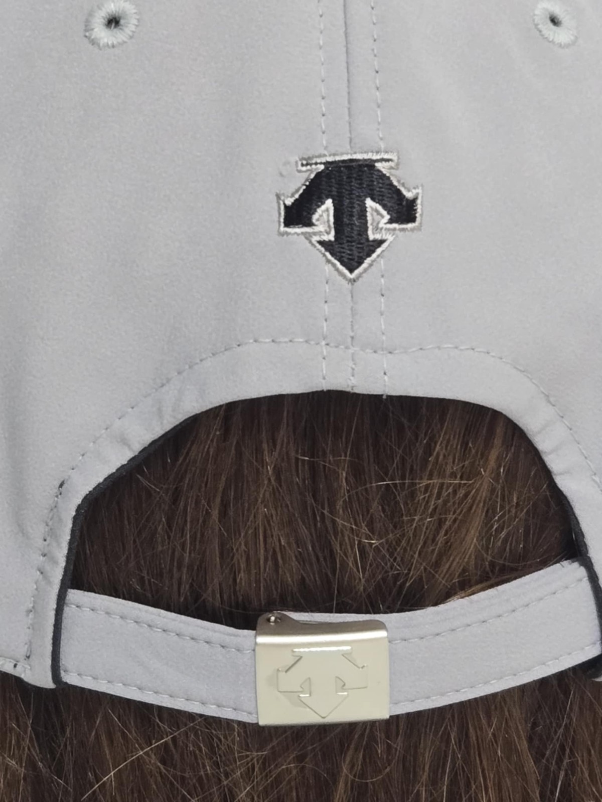 Descente Gray Performance Cap Adjustable Sport Ha… - image 8