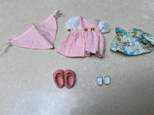 Vintage 2 Doll Dress & 2 Shoes