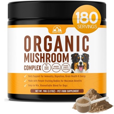 for Dogs (90g) Organic Complex with Turkey Tail and Lions Mane for Dogs - Imm...