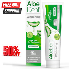 Aloe Dent Whitening Aloe Vera Toothpaste Fluoride Free, Natural, 100ml Pack of 1 40.70 per litre
