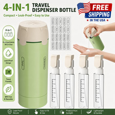 4-in-1 Travel Dispenser Bottle   Portable Refillable Toiletry Container