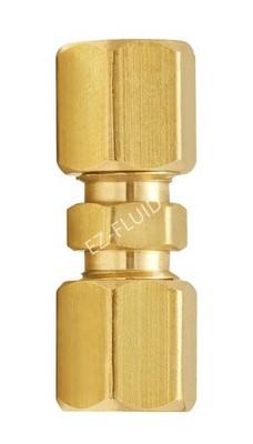 1/4 Inch Compression Union Coupling Icemaker Line Extension LF Brass Fitting