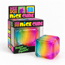 NeeDoh Rainbow Cube Squishy Toy Fidget Sensory Stress Relief Multicolor US